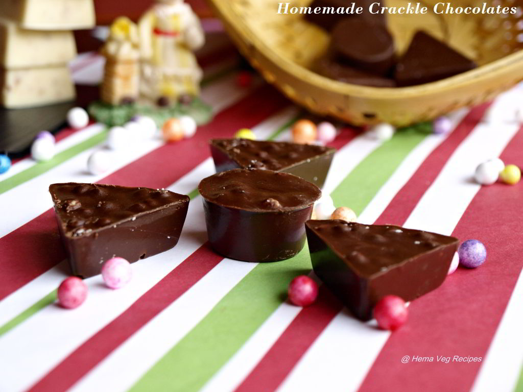 Homemade Crackle Chocolates or Rice Ball Chocolates