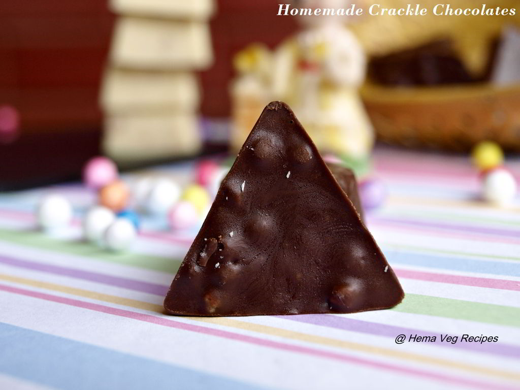 Homemade Crackle Chocolates or Rice Ball Chocolates