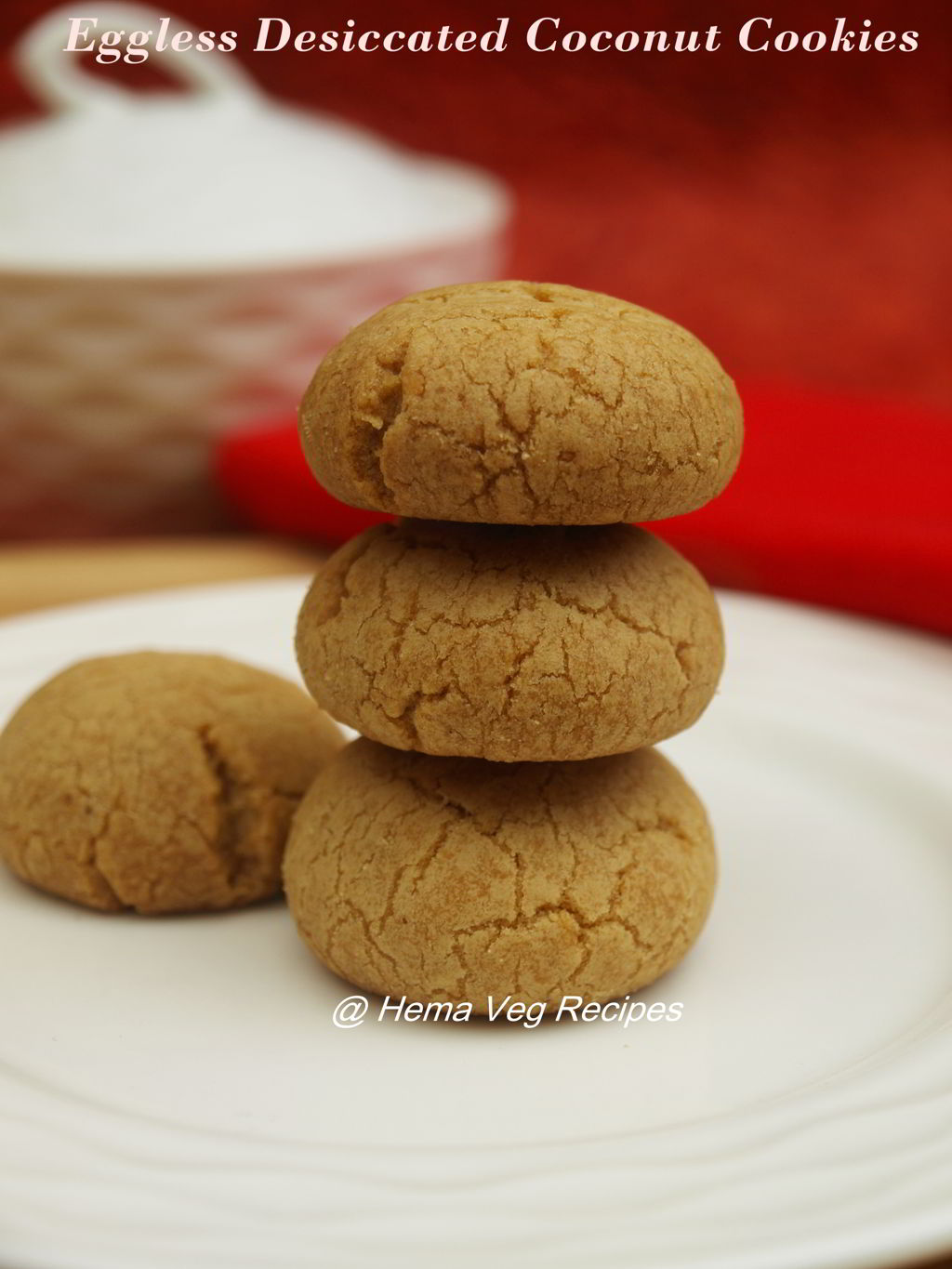 Eggless Dessicated Coconut Cookies