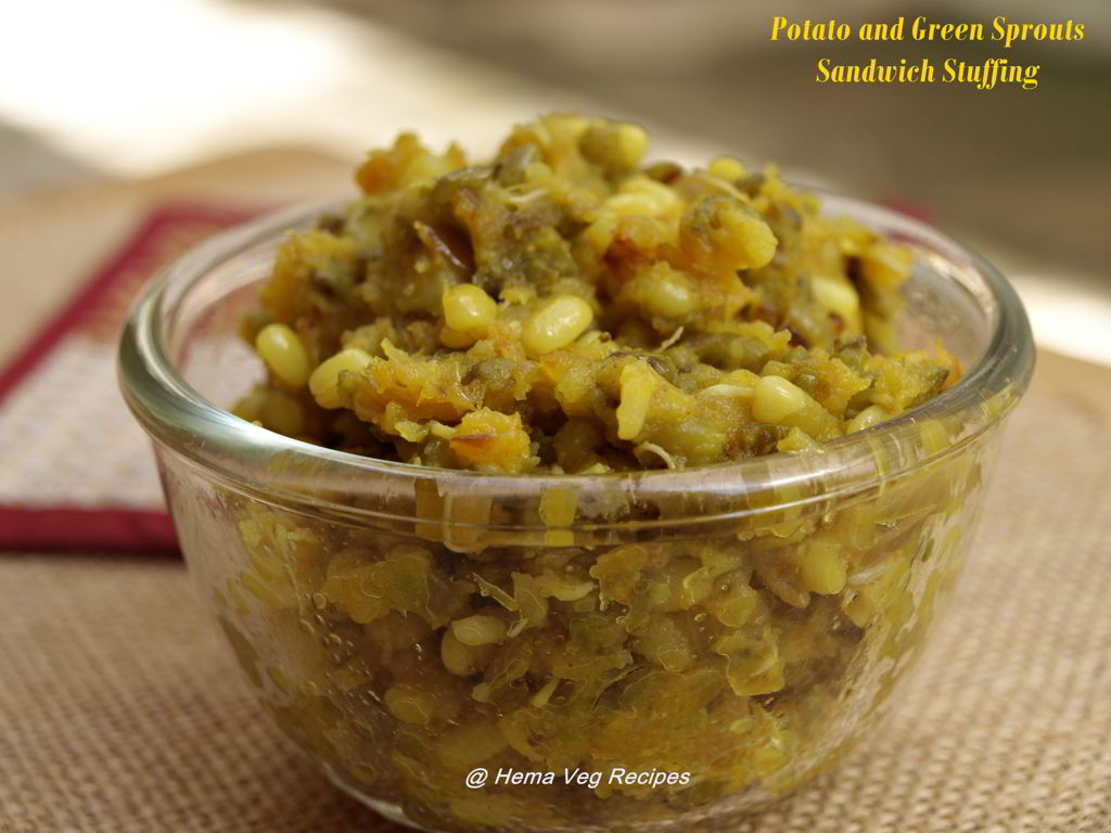 Potato and Green Sprouts Sandwich Stuffing