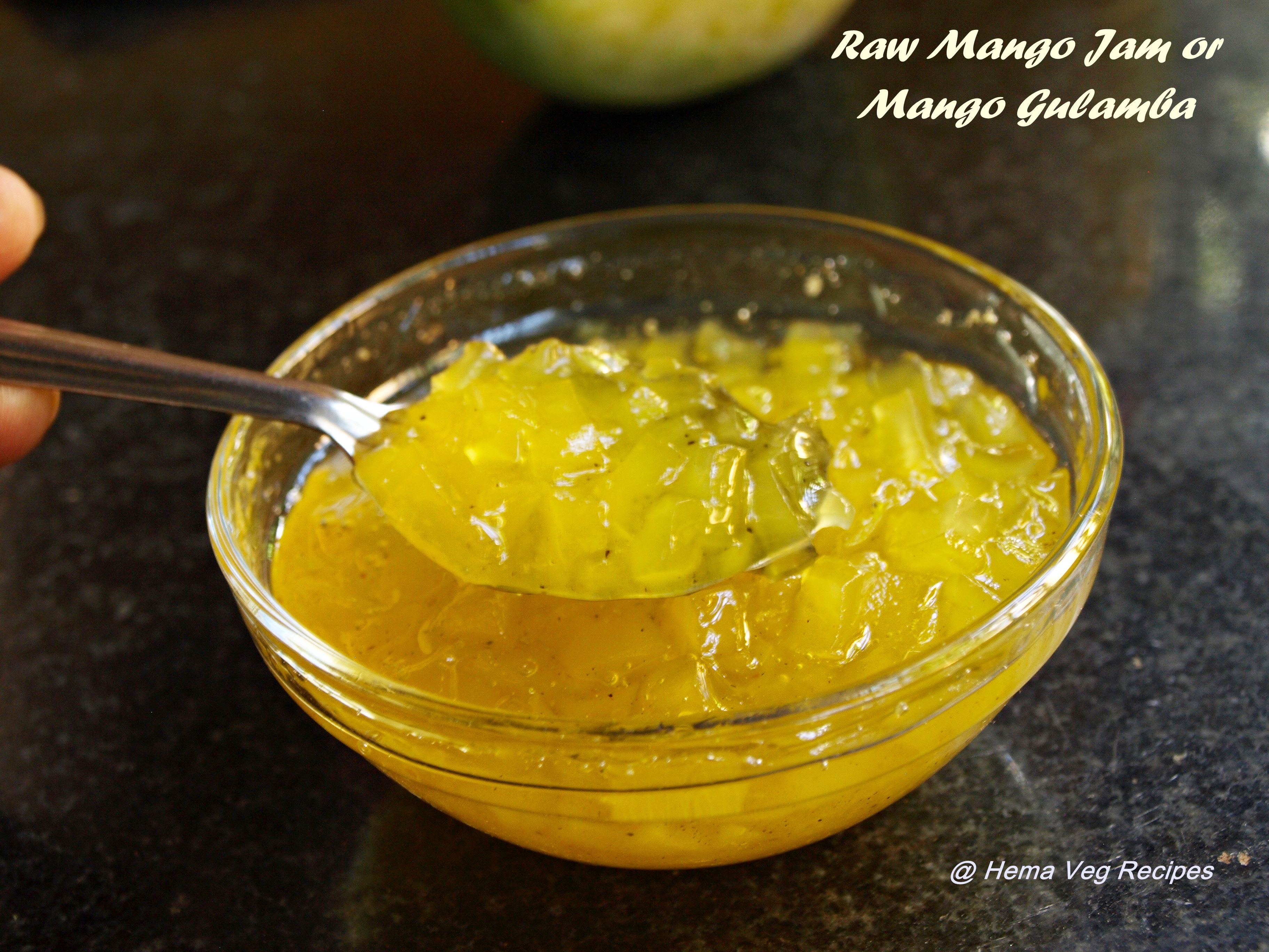Raw Mango Jam or Mango Gulamba Preparation